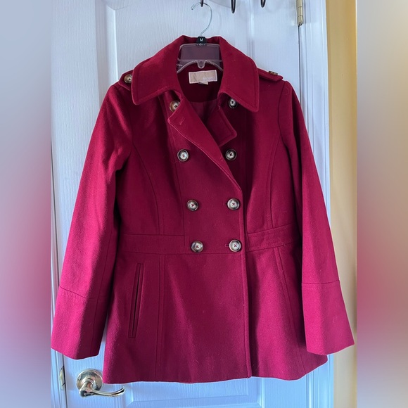 Michael Kors Red Coat Size Small - Picture 2 of 5